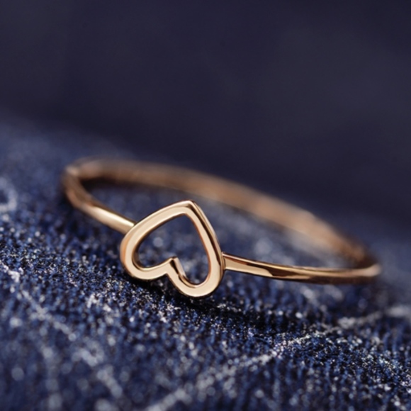 Tiny Heart "Best Friend" Ring Gold & Silver - Picture 3 of 6
